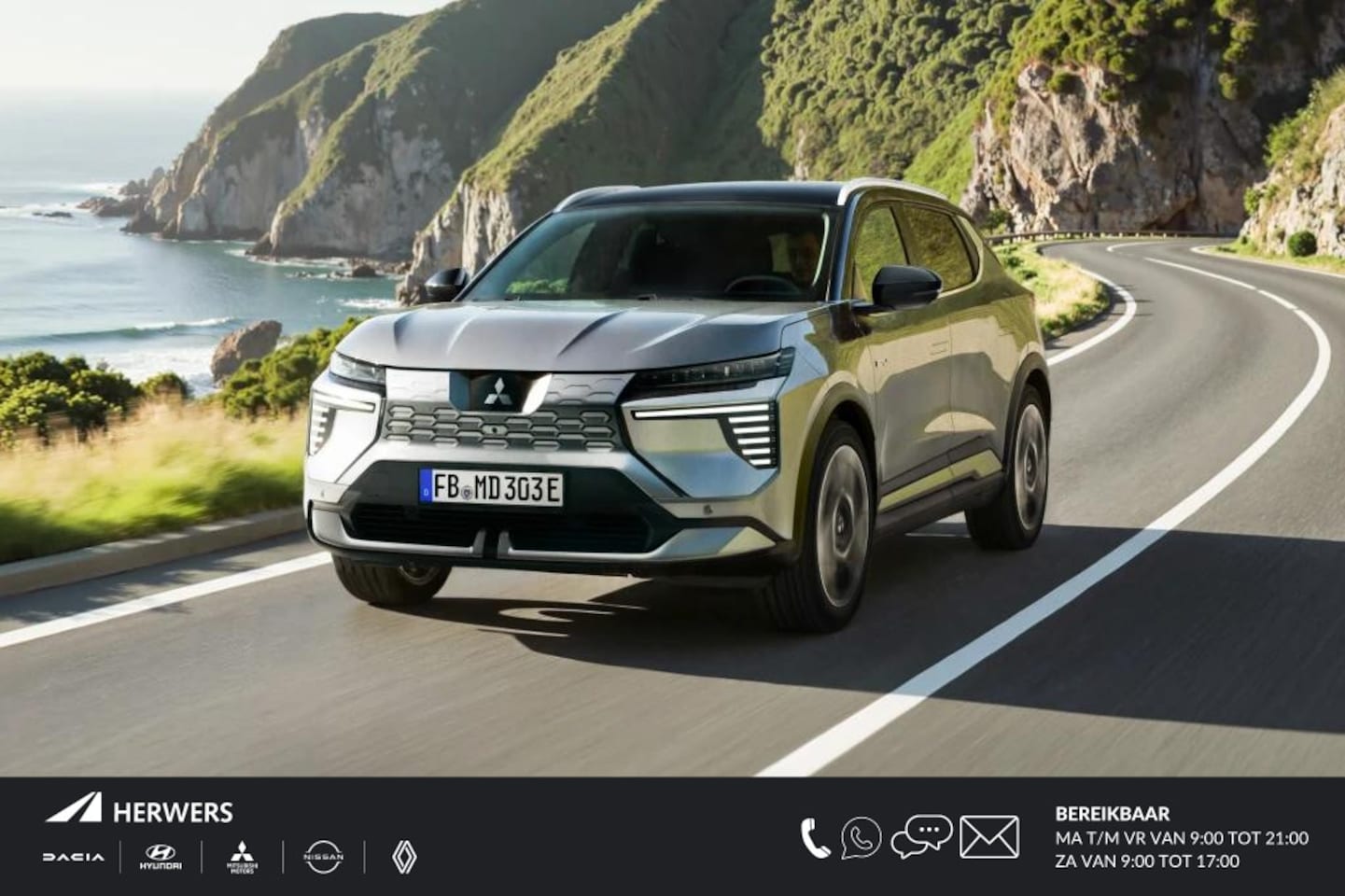 Mitsubishi Eclipse Cross - EV 87 kWh Instyle / Nieuw Model! / 100% Elektrisch / 621 KM WLTP / 1.100 KG Trekgewicht / - AutoWereld.nl