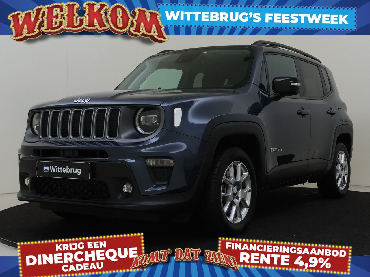 Jeep Renegade - 4xe 190PK Plug-in Hybrid Electric Limited | Navigatie | Climate Control | 17" lichtmetalen - AutoWereld.nl