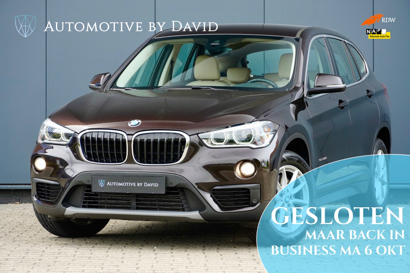 BMW X1 - sDrive20i 192 pk HIGH EXECUTIVE AUTOMAAT / GROTE BEURT + NIEUWE APK / LEDER / HEAD-UP DISP - AutoWereld.nl
