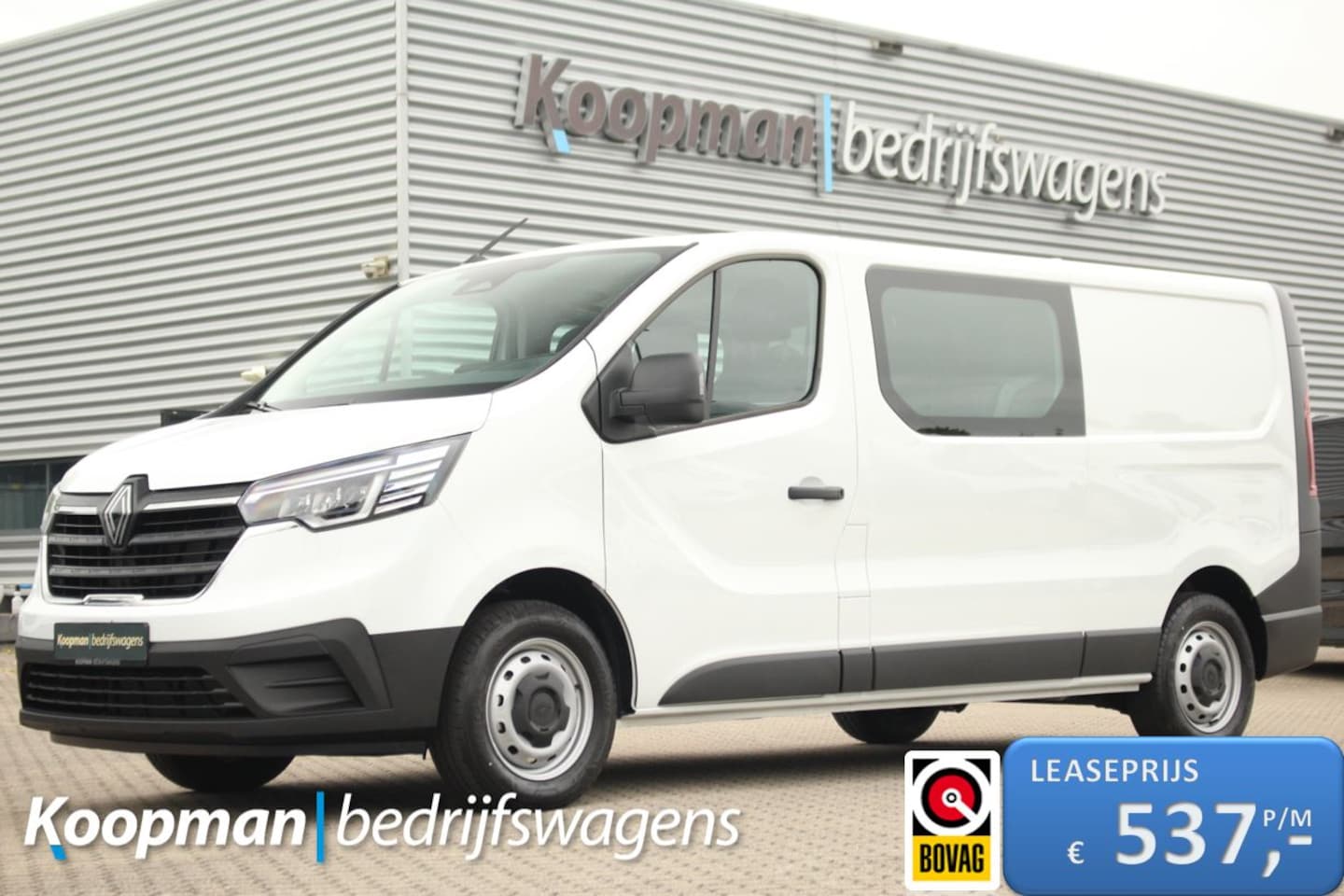 Renault Trafic - 2.0dCi 130pk T30 L2H1 DC | 6-Zits | Carplay/Android | Camera | Lease 537,- p/m - AutoWereld.nl