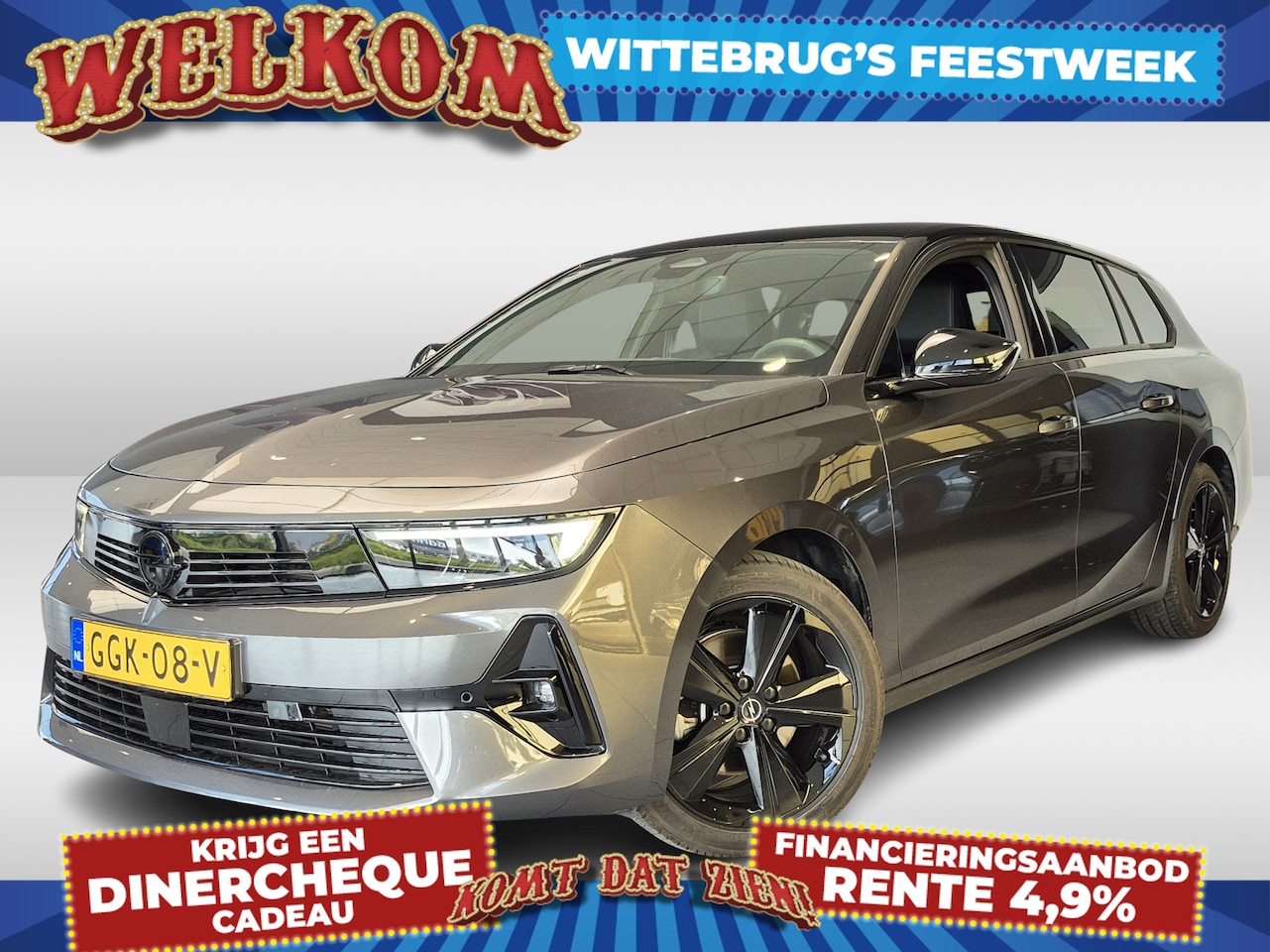 Opel Astra Sports Tourer - 1.2 Turbo Hybrid GS | Automaat | Camera voor en achter | AGR Bestuurdersstoel | Stoel en S - AutoWereld.nl