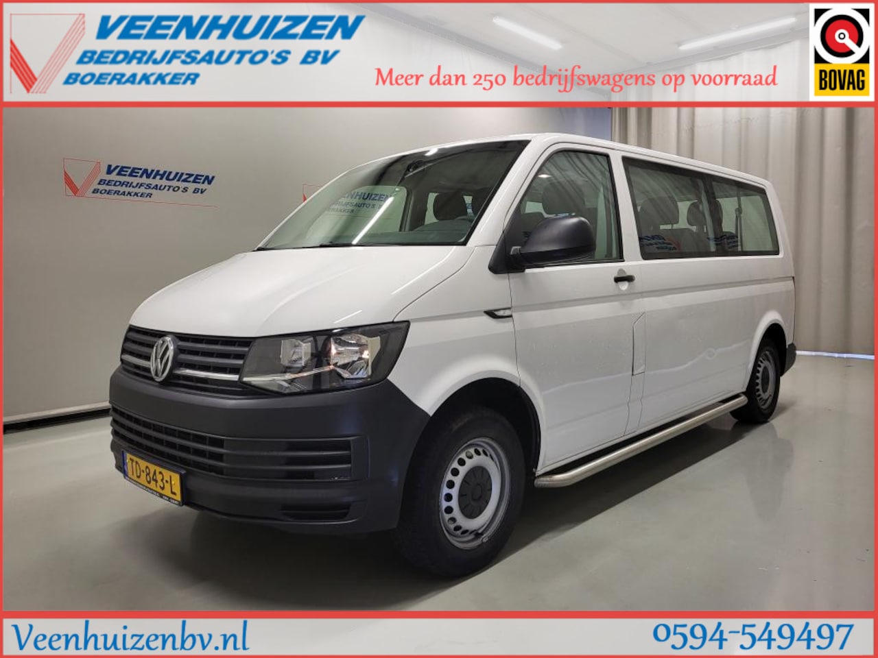 Volkswagen Transporter Kombi - 2.0TSI 9-Personenbus - Excl. BTW / BPM vrij Benzine! - AutoWereld.nl
