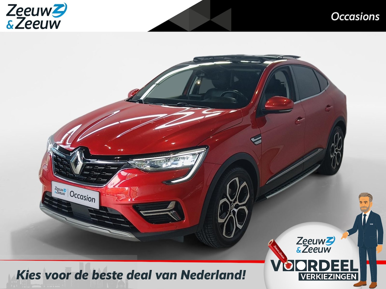 Renault Arkana - 1.6 E-Tech Hybrid 145 Intens *Automaat*Navi+Camera*Schuif/kanteldak*Climate Control*Stoel/ - AutoWereld.nl