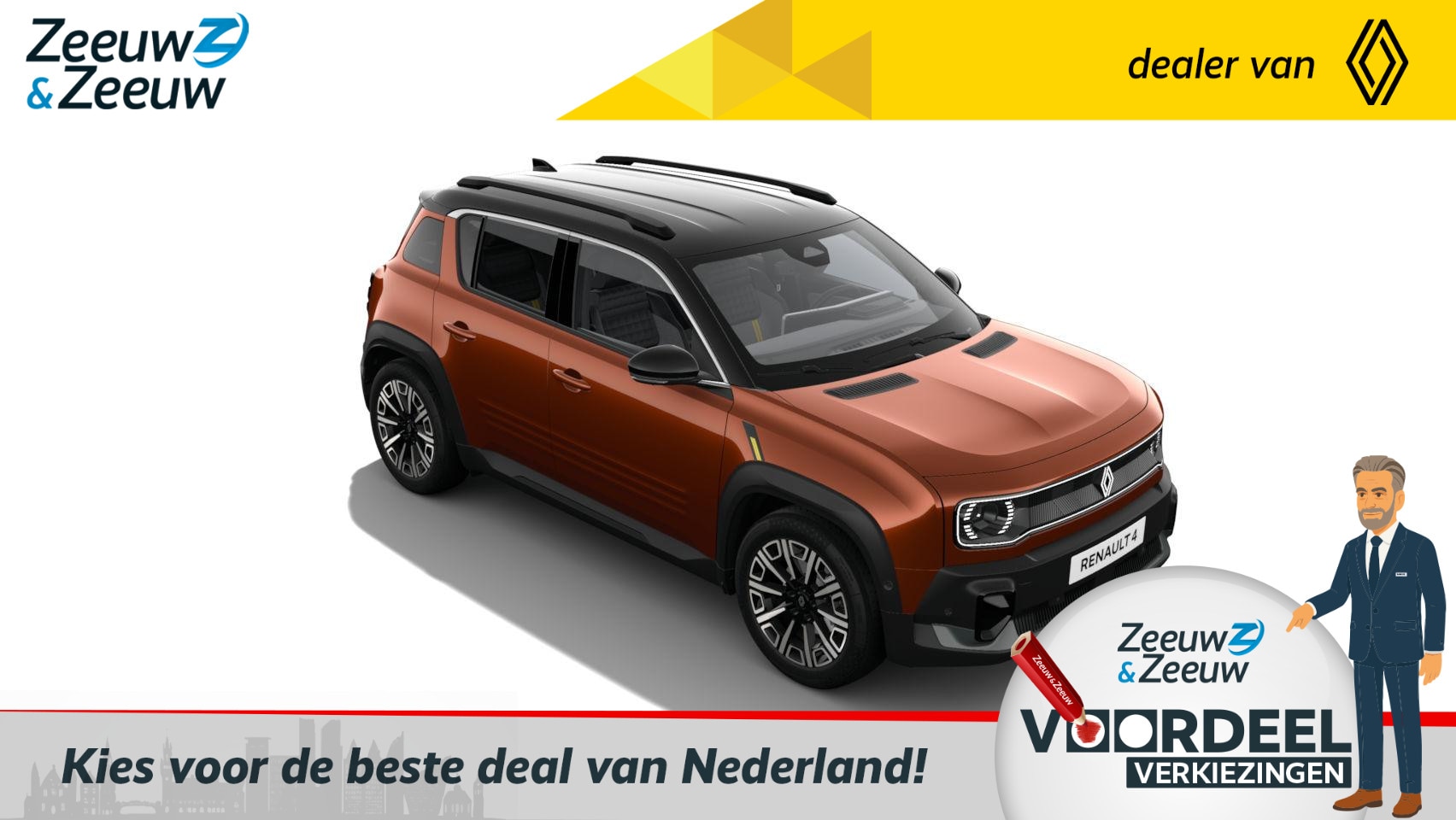 Renault 4 - comfort range iconic 52 kWh | NIEUW TE BESTELLEN NU MET €1.000,- SALE & SALE KORTING!!! - AutoWereld.nl