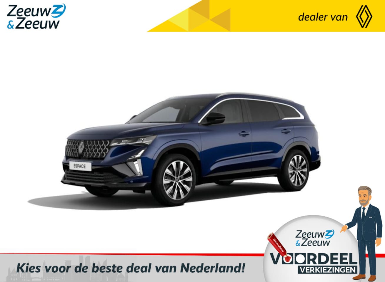 Renault Espace - E-Tech full hybrid 200 techno 7p. Nieuw model | 1x Snel leverbaar met € 2000,- korting! | - AutoWereld.nl
