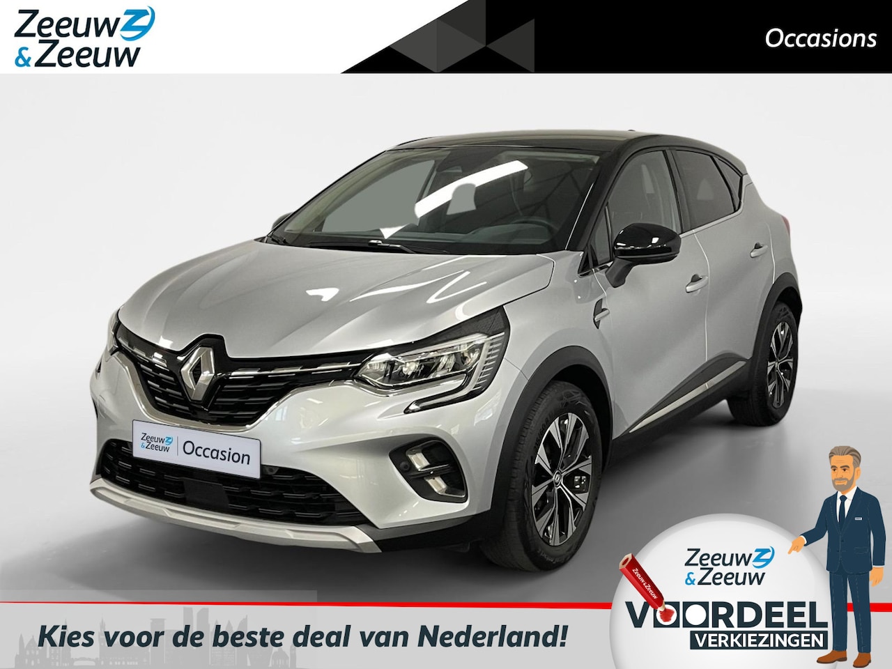Renault Captur - 1.3 mild hybrid 160 techno AUTOMAAT AIRCO CAMERA PARKEERSENSOREN CRUISE CONTROLE LM VELGEN - AutoWereld.nl