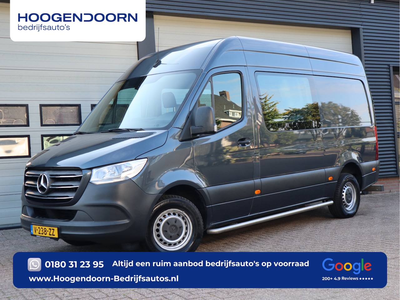 Mercedes-Benz Sprinter - 314 CDI Euro 6 Automaat DC 6 Pers. - L2H2 - Trekhaak 3,5t KG - Cruise - AutoWereld.nl