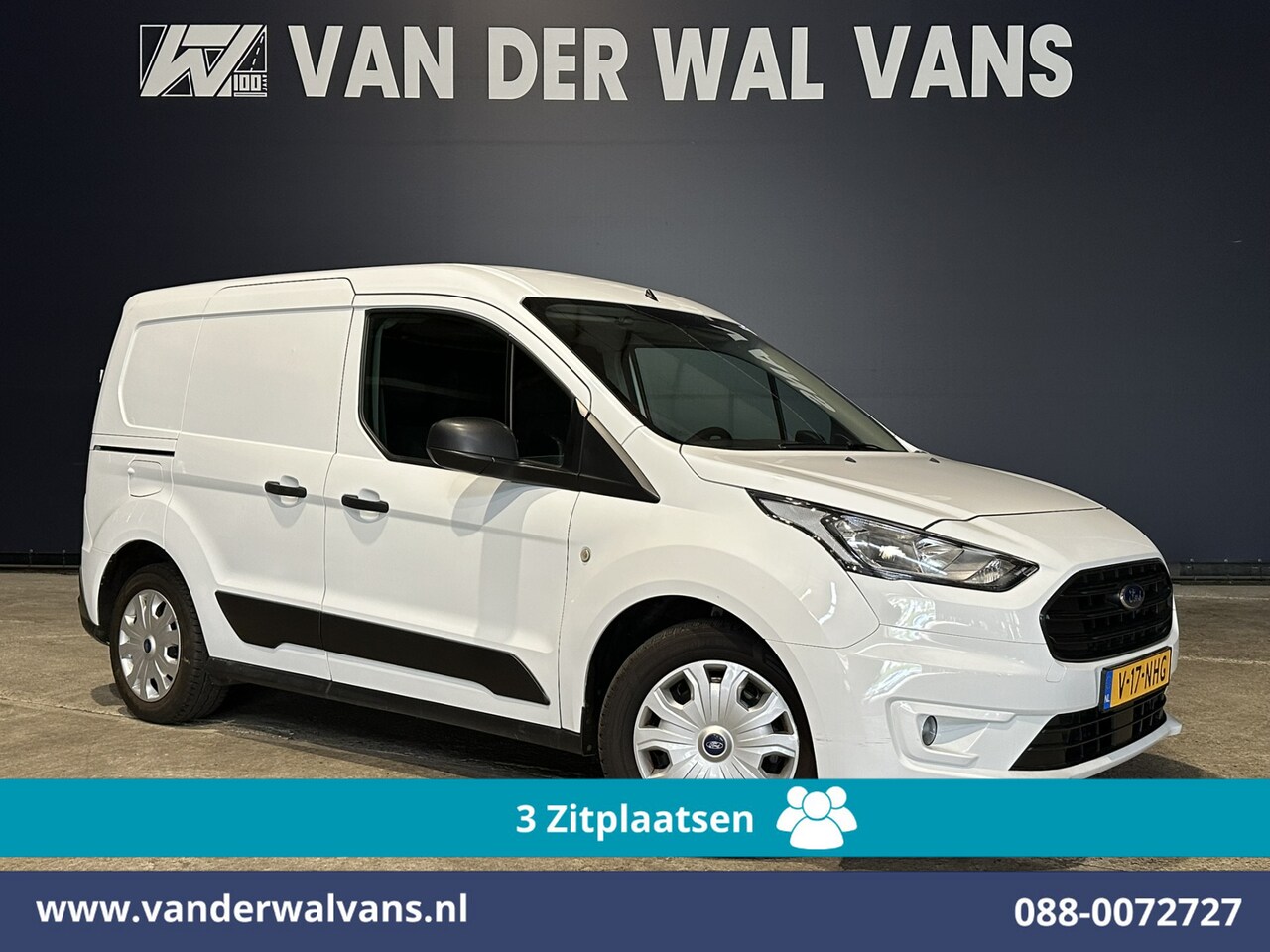 Ford Transit Connect - 1.5 EcoBlue L1H1 Euro6 Airco | 3-Zits | Trekhaak | Parkeersensoren | Verwarmde voorruit Bi - AutoWereld.nl