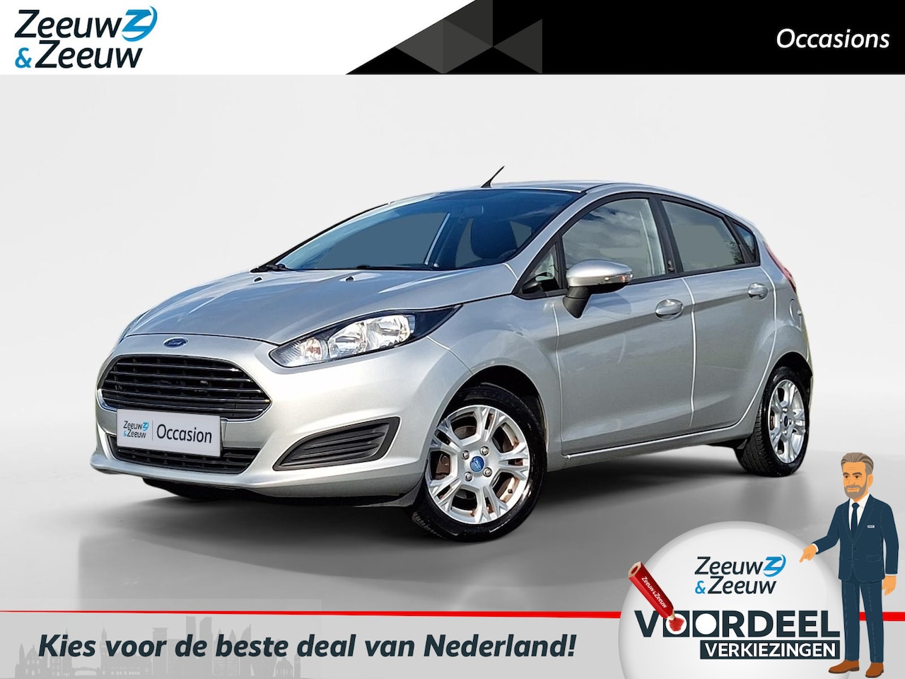 Ford Fiesta - 1.0 Champion | Distributieriem vervangen | Trekhaak | Airconditioning | Lichtmetalen velge - AutoWereld.nl