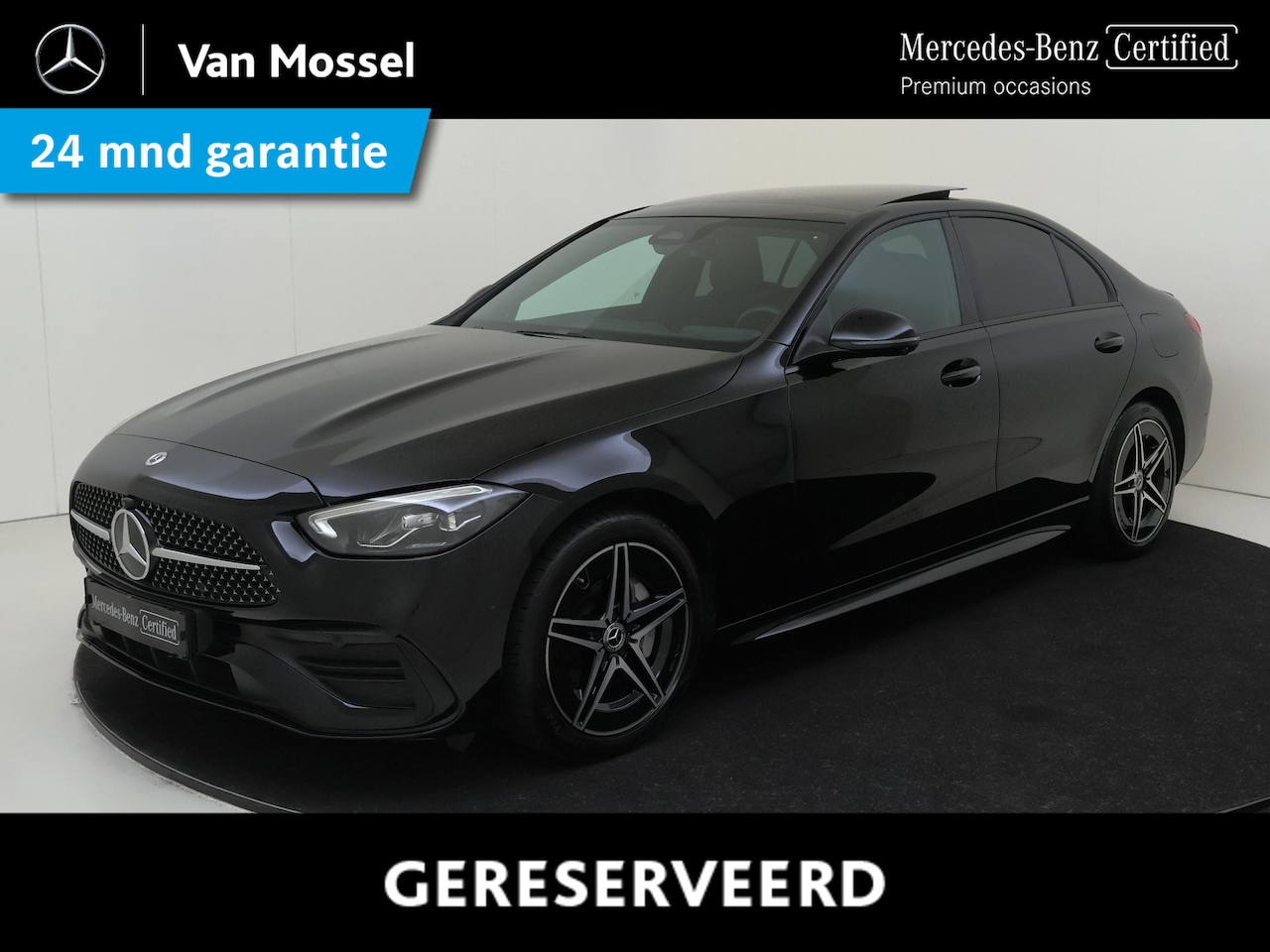Mercedes-Benz C-klasse - 300 e AMG Line Panorama Dak / Nightpakket / Sfeerverlichting / Semi-elektrische stoelen / - AutoWereld.nl