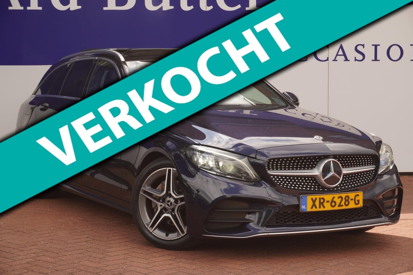Mercedes-Benz C-klasse Estate - 200 Business Solution AMG+Volleder+navigatie+360camera+Vitrual+pano-dak+Dab+apple-care-pla - AutoWereld.nl