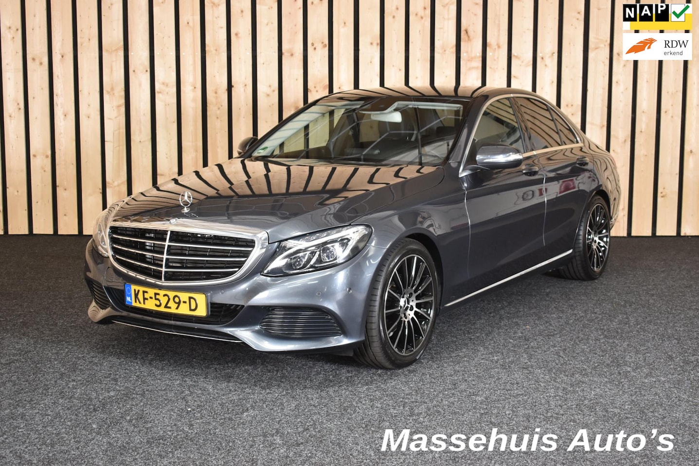 Mercedes-Benz C-klasse - 180 Prestige automaat 140dkm Leer LED Navi Cruise Clima 18" Nwe APK - AutoWereld.nl