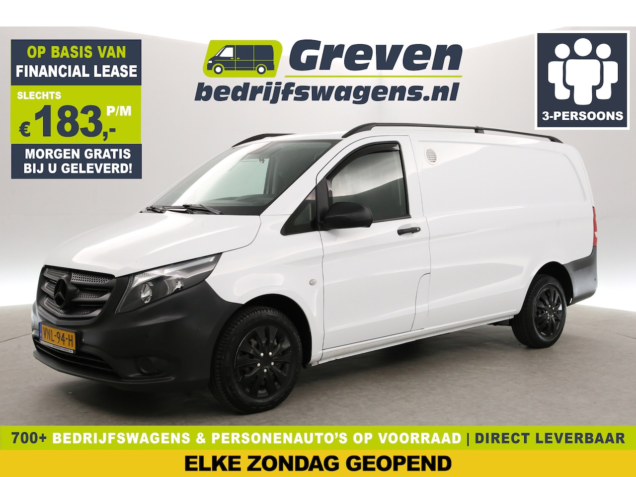 Mercedes-Benz Vito - 111 CDI Lang | Airco | 3-Zits | Trekh. | Parkeersensoren - AutoWereld.nl