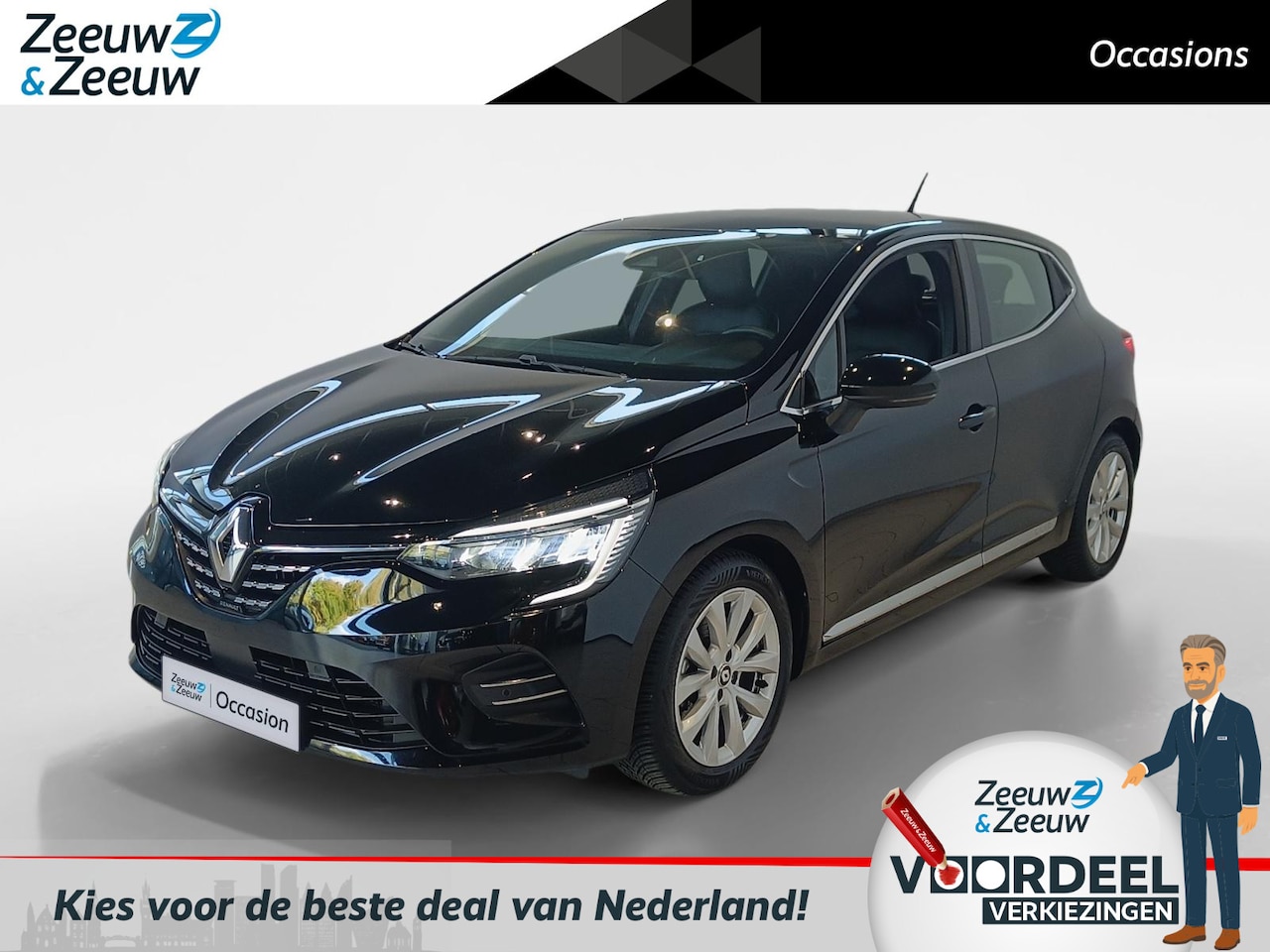 Renault Clio - 1.6 E-Tech Hybrid 140 Intens *Automaat*Navi+Camera*Climate Control*Cruise Control*Parkeers - AutoWereld.nl