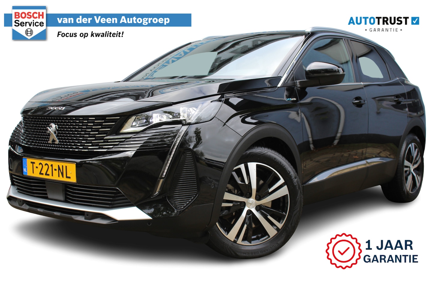 Peugeot 3008 - 1.6 HYbrid 225 GT | Incl. 12 maanden Garantie | 1e Eigenaar | Afneembare trekhaak | 360* C - AutoWereld.nl