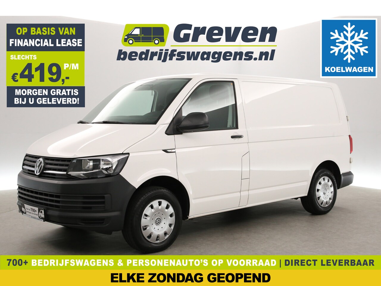 Volkswagen Transporter - 2.0 TDI L2H1 | Koelwagen 0° | Nachtkoeling | 3-Zits | Airco | Parkeersens. - AutoWereld.nl