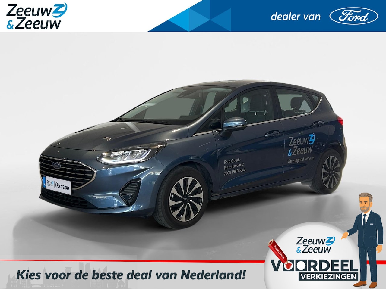 Ford Fiesta - 1.0 EcoBoost Hybrid Titanium 125pk | DEMO | Stoel- stuur en voorruitverwarming | Navigatie - AutoWereld.nl
