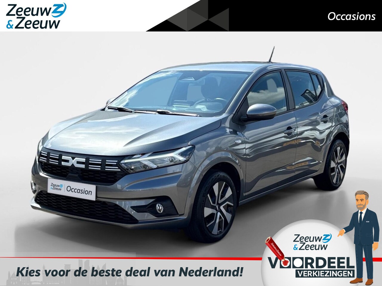 Dacia Sandero - 90PK TCe Expression | Navi | Airco | Parkeersensoren | Cruise Control | Apple CarPlay/Andr - AutoWereld.nl