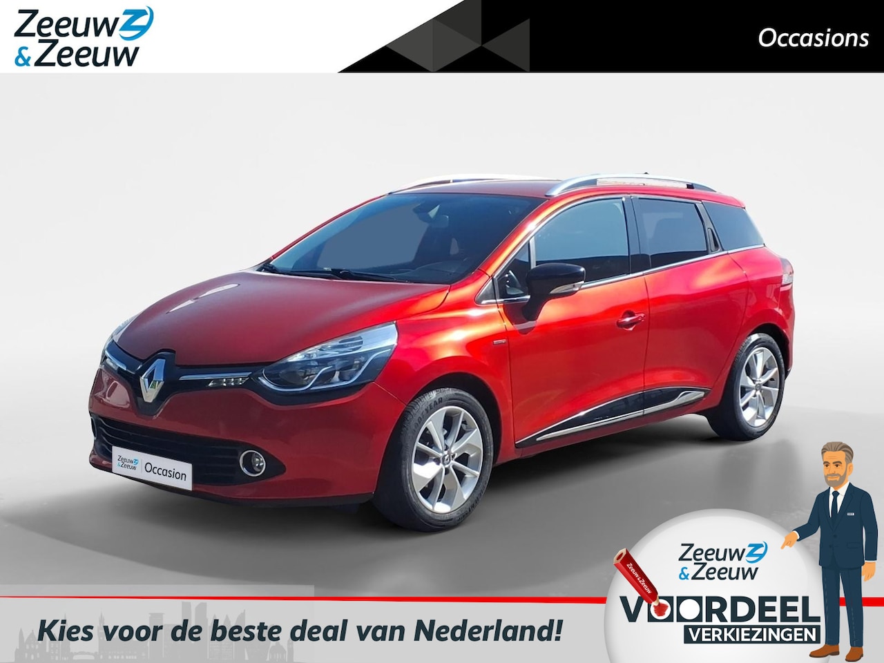 Renault Clio Estate - 0.9 TCe Limited Automatische Airco | Afneembare trekhaak | Parkeer camera | Navigatie | 1 - AutoWereld.nl