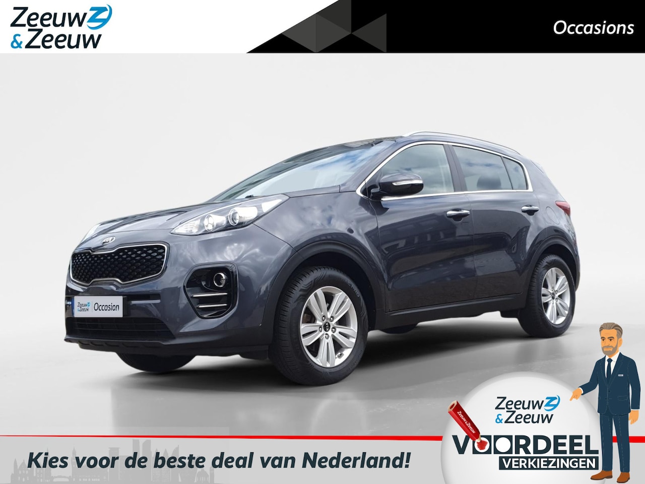 Kia Sportage - 1.6 GDI First Edition *Navi+Camera*Climate Control*Cruise Control*Parkeersensoren*L.M. Vel - AutoWereld.nl