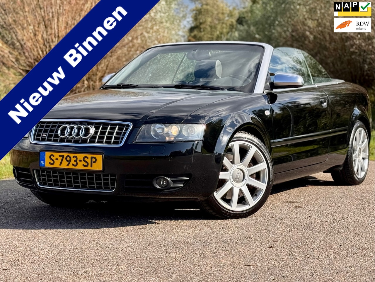 Audi A4 Cabriolet - 4.2 V8 S4 quattro Pro line Leder Clima 18INCH Perfect Onderhouden BTW YoungTimer - AutoWereld.nl