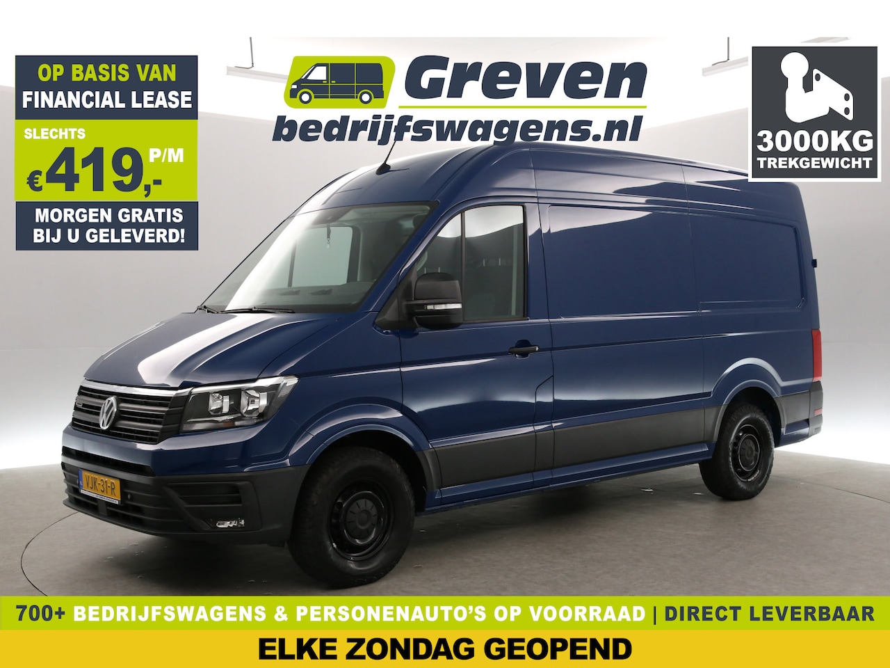 Volkswagen Crafter - 35 2.0 TDI L3H3 141PK 4Motion | 3000KG Trekgew. | Trekh. | 3-Zits | Airco | Cruise | Parke - AutoWereld.nl