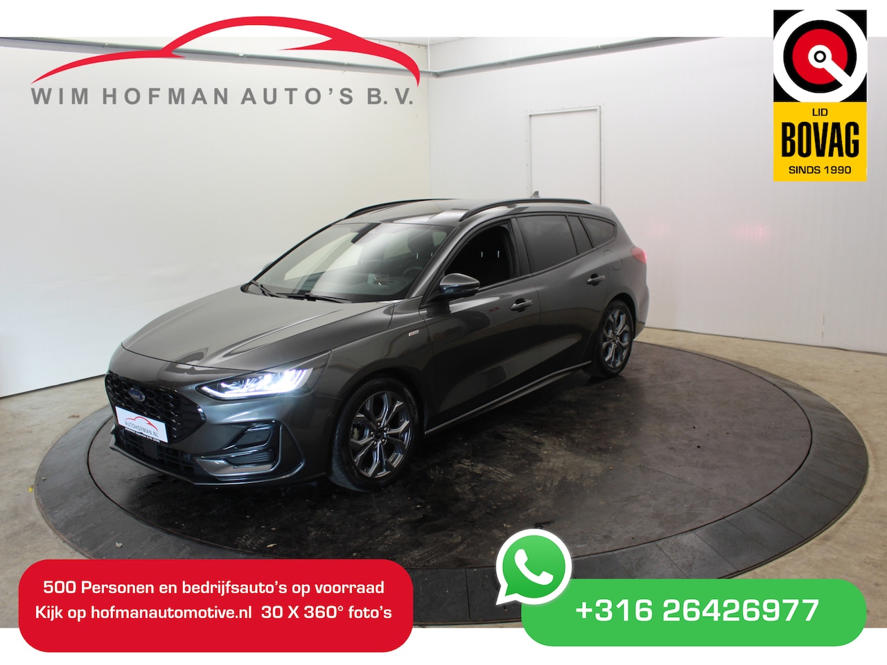 Ford Focus Wagon - 1.0 EcoBoost Hybrid ST Line Camera Winterpack Head-Up Navi Dhoek - AutoWereld.nl