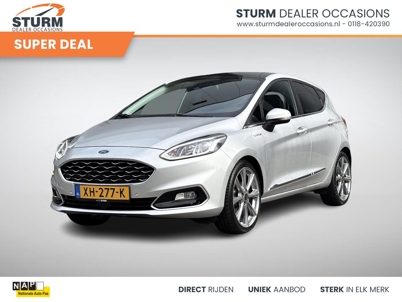 Ford Fiesta - 1.0 EcoBoost Vignale NL-Auto, Full-Options! | Panoramadak | Adapt. Cruise Control | Stuur- - AutoWereld.nl