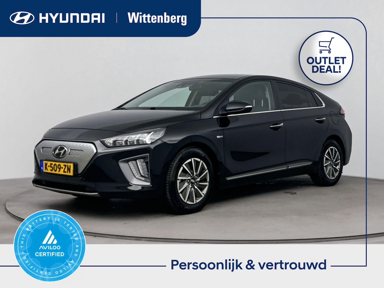 Hyundai IONIQ - PREMIUM EV 38 kWh | OUTLETDEAL!!! | SOH 94% | CLIMA | CRUISE | CAMERA | NAVI | LEDER | PRI - AutoWereld.nl