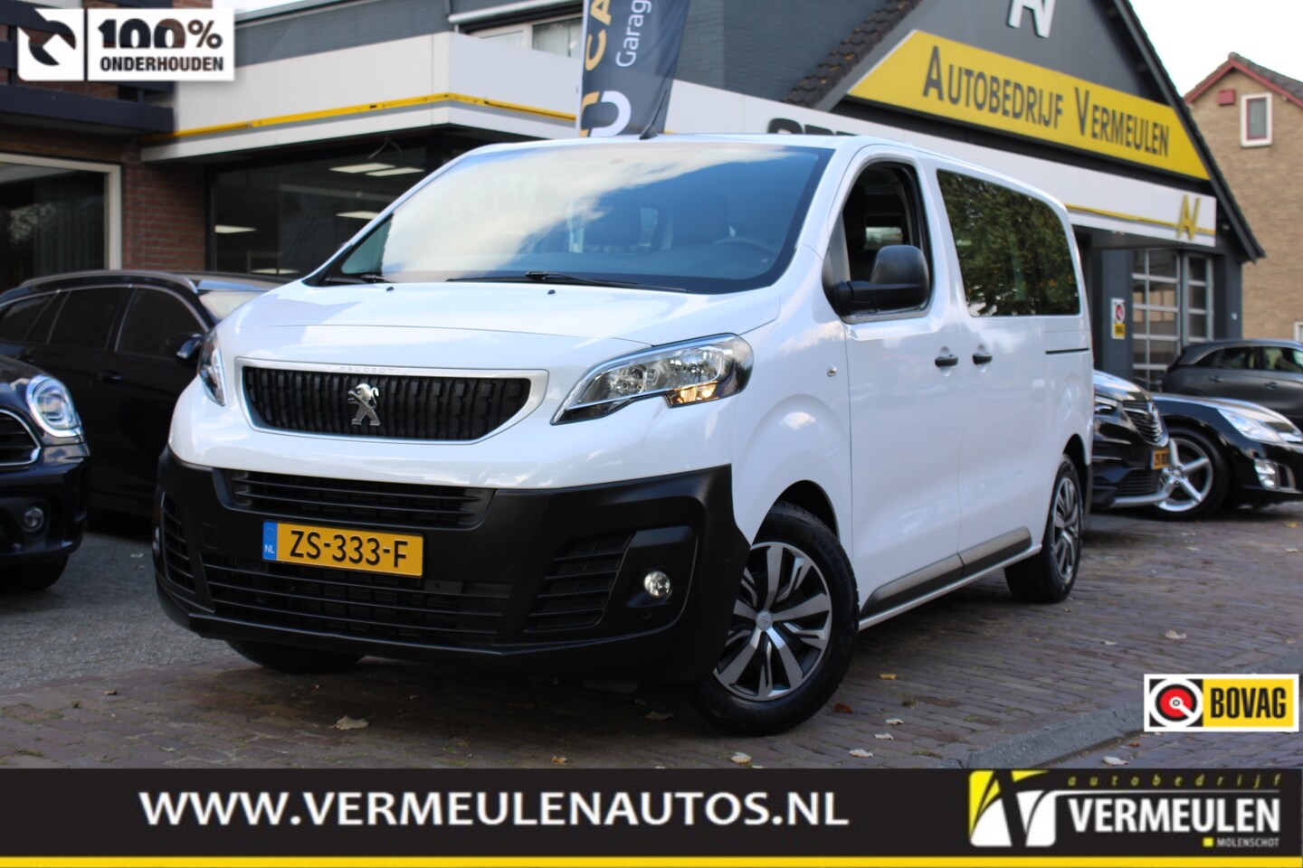 Peugeot Traveller - Long 1.5 BlueHDi 120PK Business 9-Persoons + Airco/ Navi/ Leder/ CarPlay/ Cruise/ 2xSchuif - AutoWereld.nl