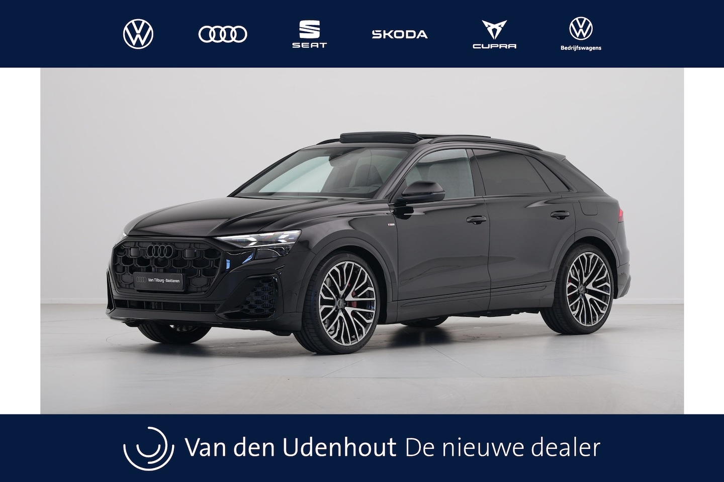 Audi Q8 - 60 TFSI e quattro Pro Line S S Line Competition Panoramadak Wegklapbare trekhaak 23'' Lich - AutoWereld.nl