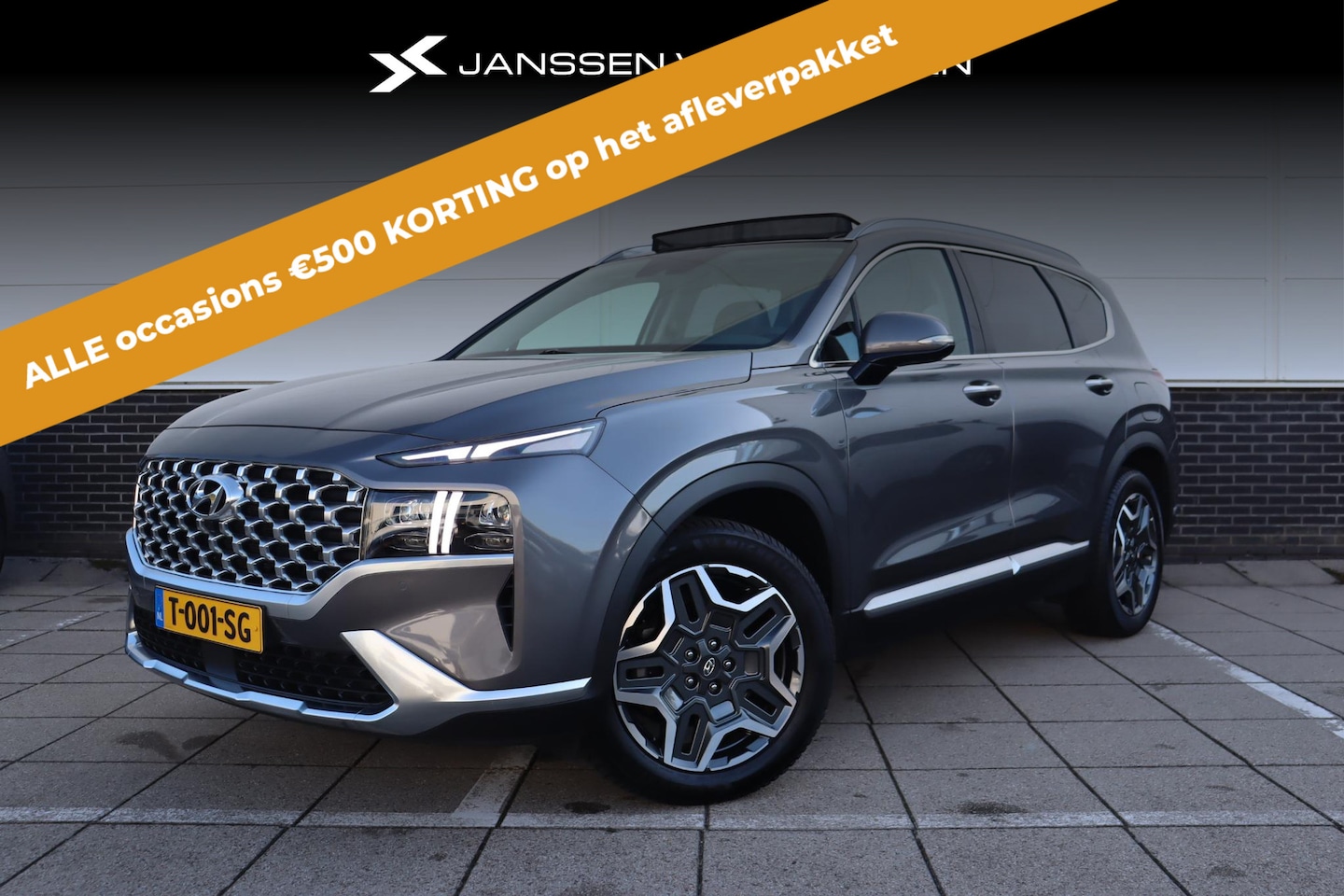 Hyundai Santa Fe - 1.6 T-GDI HEV Premium Sky * Pano * Head-Up * Leder * Stoelverwarming * Stoelventilatie * A - AutoWereld.nl