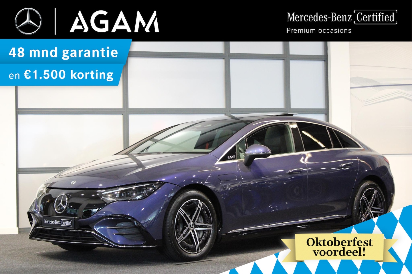 Mercedes-Benz EQE - Limousine 350 AMG-Line 89 kWh Panorama dak | Achterasbesturing - AutoWereld.nl
