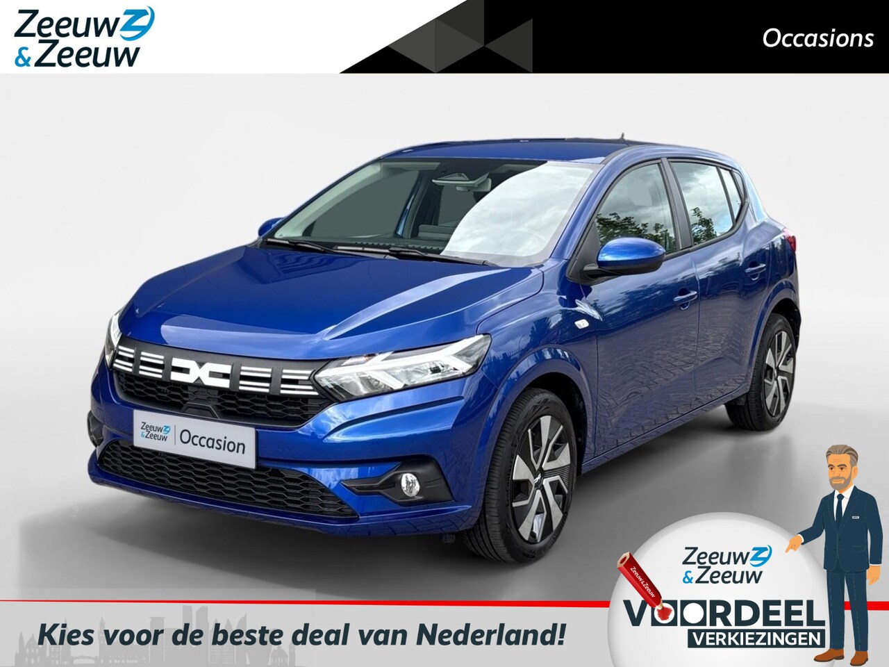 Dacia Sandero - 90PK TCe Expression | Navi | Airco | Parkeersensoren | Cruise Control | Apple CarPlay/Andr - AutoWereld.nl