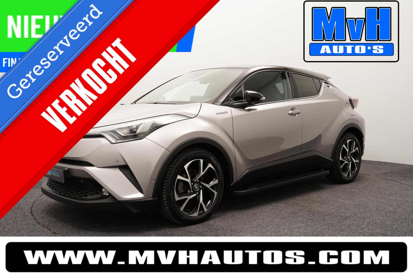 Toyota C-HR - 1.8 Hybrid Bi-Tone|LUXE!|TREEPLANKEN|LED|JBL|NAP - AutoWereld.nl