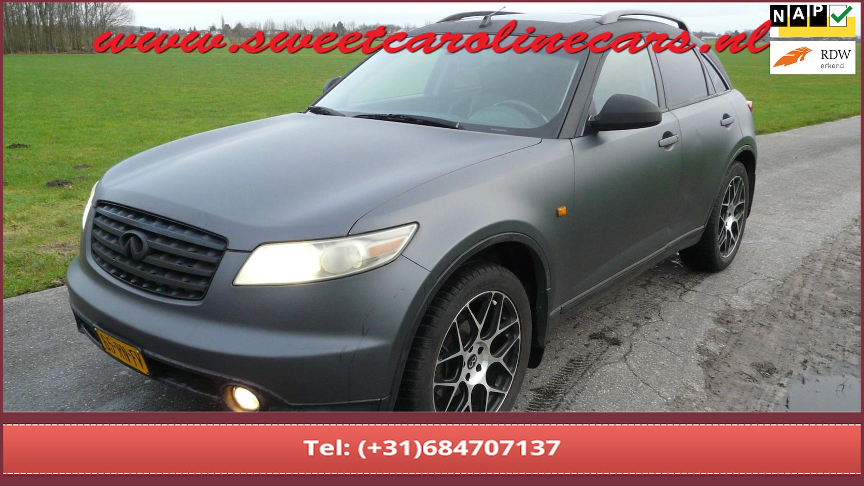 Infiniti FX - 35 35,Automaat,Custom wrapped,Apple-play,Custom uitlaat systeem! - AutoWereld.nl