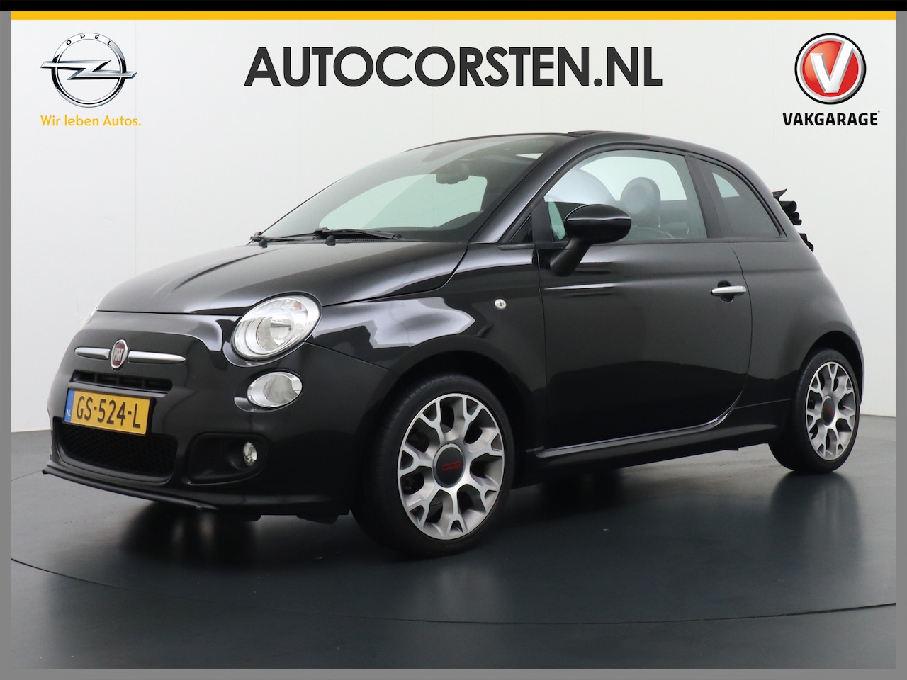 Fiat 500 - Cabrio 500S Turbo Sport TwinAir 500 S Leder Sport Pdc Ecc Lane-Ass. Hifi-systeem professio - AutoWereld.nl