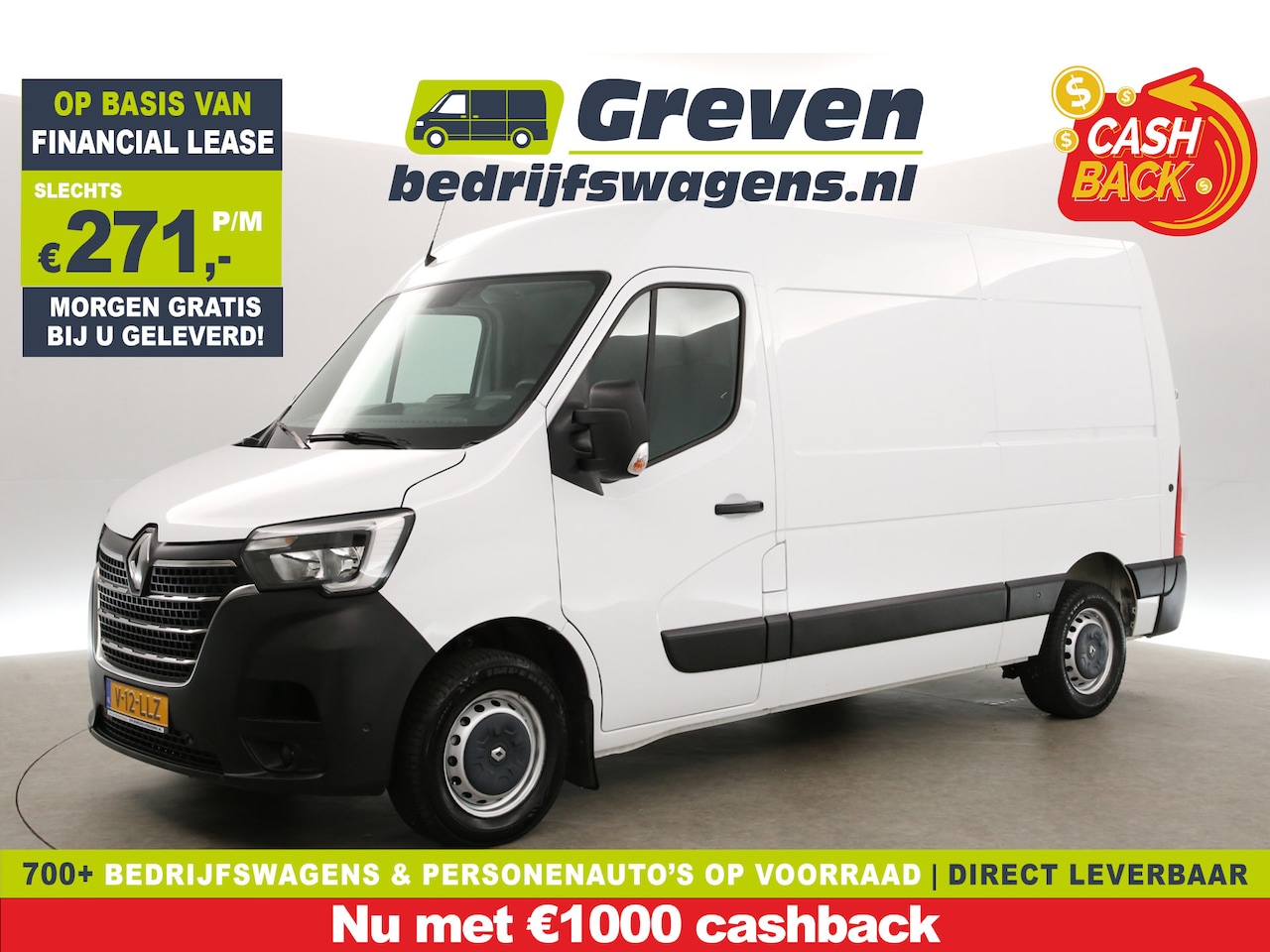 Renault Master - T33 2.3 dCi 150PK L2H2 | Airco | Cruise | 3-Zits | Trekh. | Camera | Carplay | Parkeersens - AutoWereld.nl