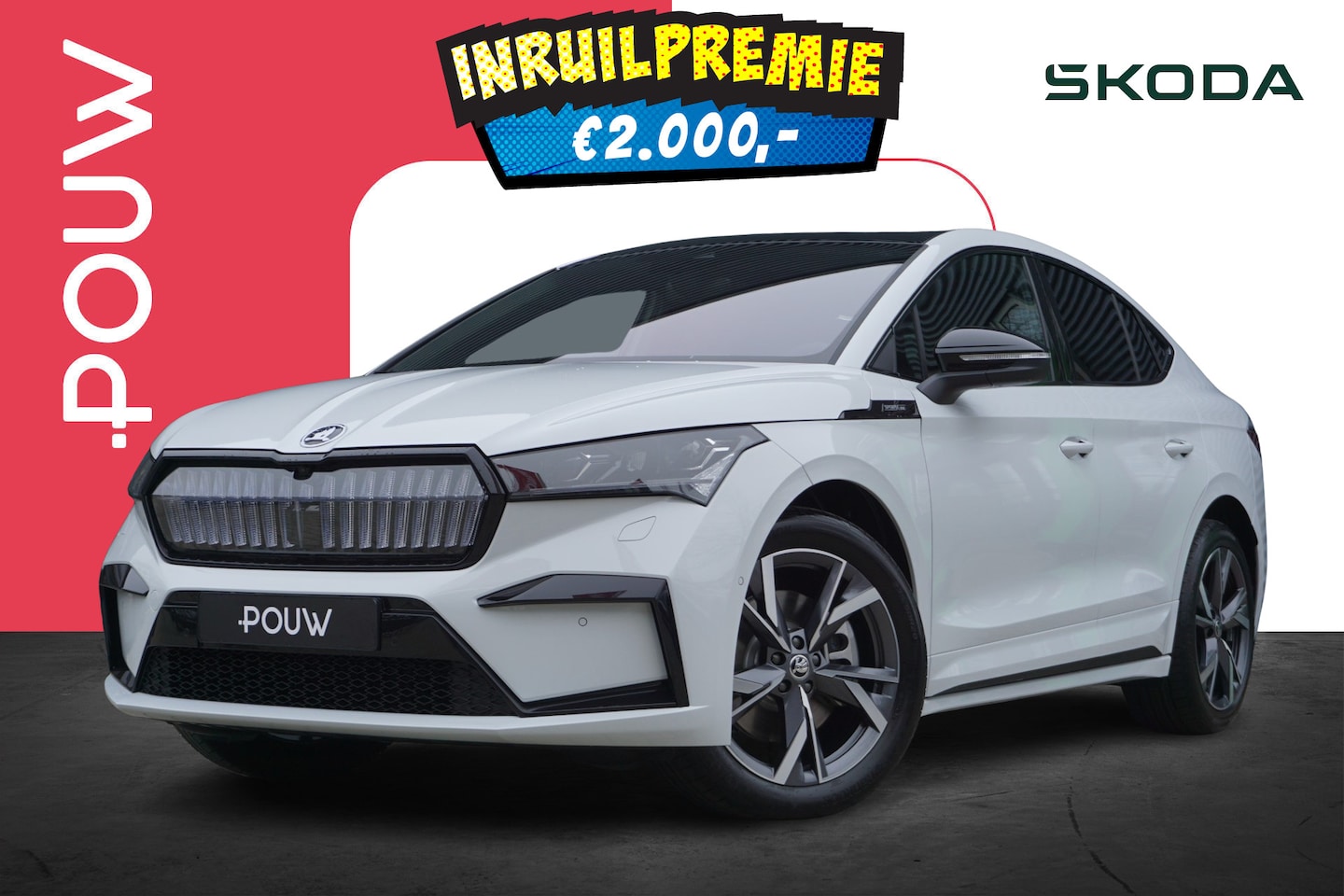 Skoda Enyaq Coupé iV - 85 286pk Sportline Skoda Enyaq Coupé 85 Sportline 286pk | Head-up Display | LMV 20" | Rond - AutoWereld.nl