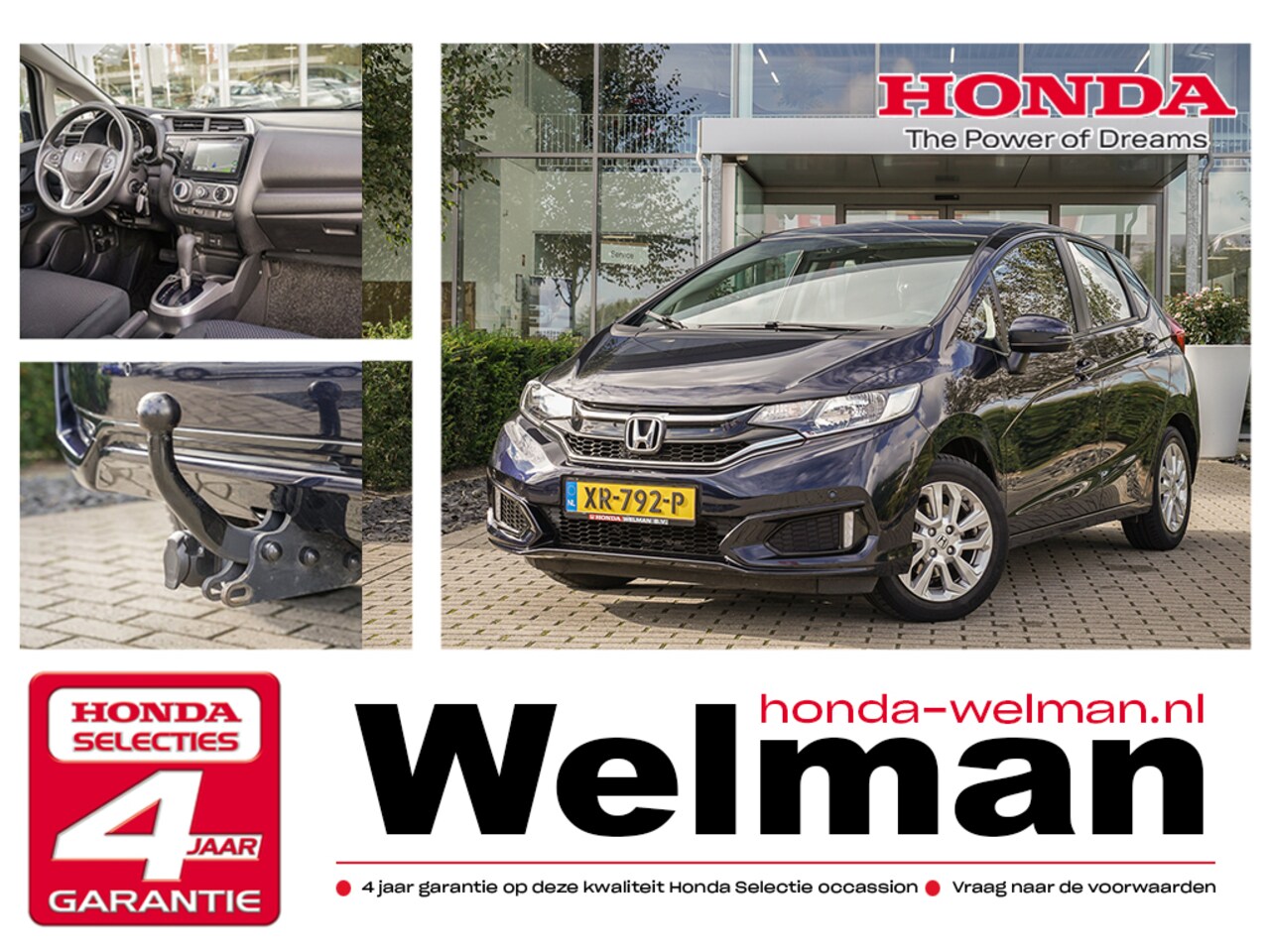 Honda Jazz - 1.3i VTEC COMFORT - AUTOMAAT - NAVIGATIE - TREKHAAK - AutoWereld.nl