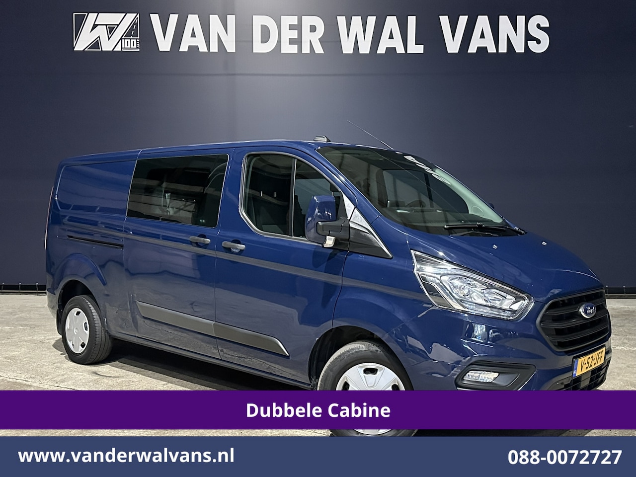 Ford Transit Custom - 2.0 TDCI 131pk L2H1 Dubbele Cabine Euro6 Airco | 2x zijdeur | Navigatie Apple Carplay, And - AutoWereld.nl