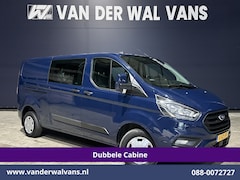 Ford Transit Custom - 2.0 TDCI 131pk L2H1 Dubbele Cabine Euro6 Airco | 2x zijdeur | 5-Zits | Navigatie | 2800kg