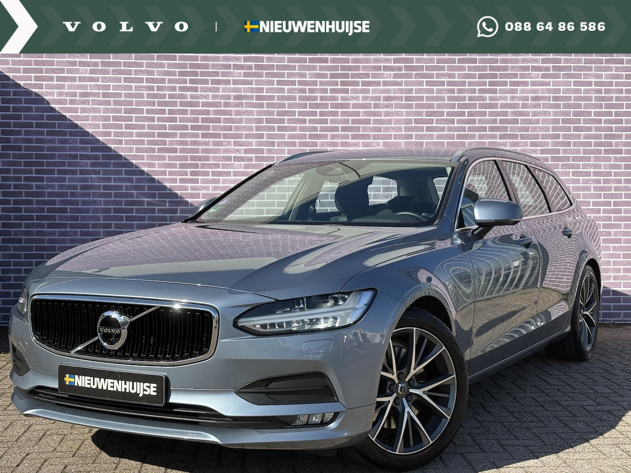Volvo V90 - 2.0 T5 Momentum | Full LED Koplampen | Trekhaak | Standkachel | Stuur en Stoelverwarming | - AutoWereld.nl