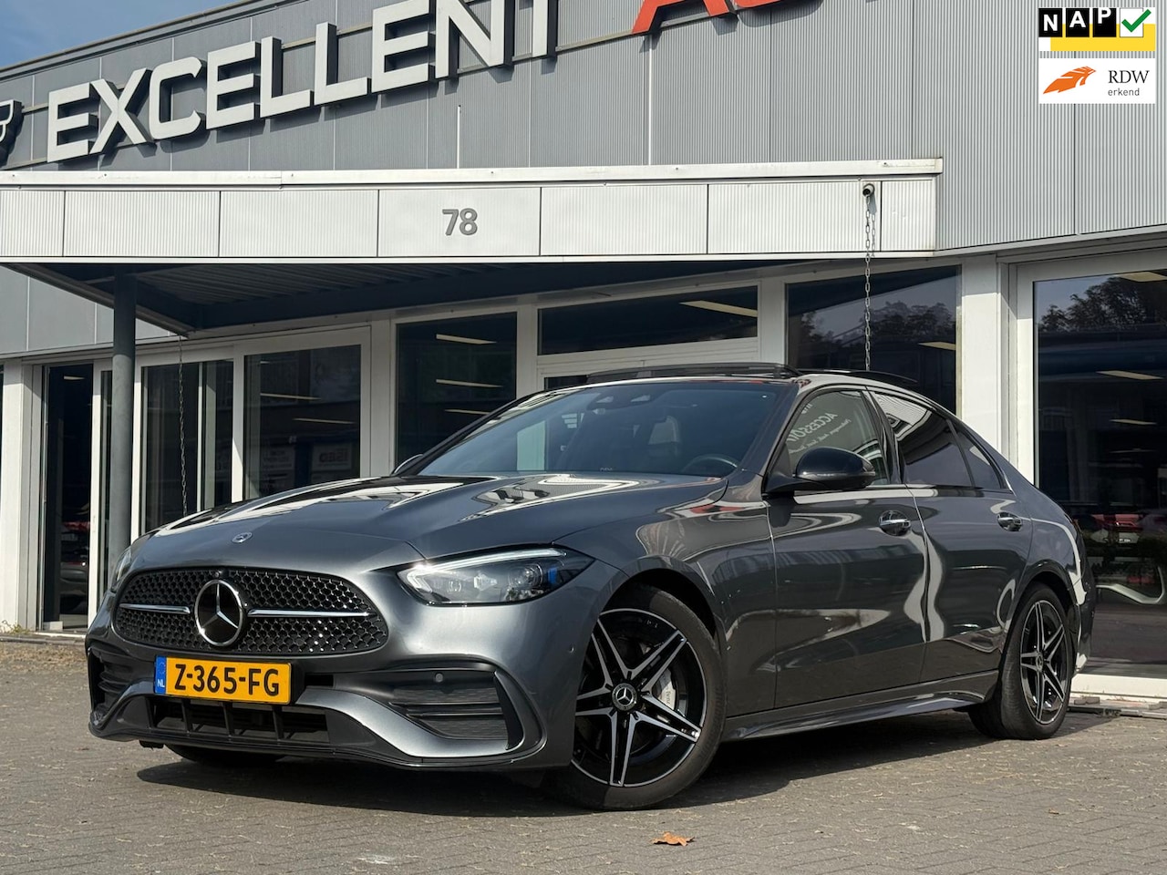 Mercedes-Benz C-klasse - 200 AMG Line | Burmester | HUD | Pano | Keyless - AutoWereld.nl