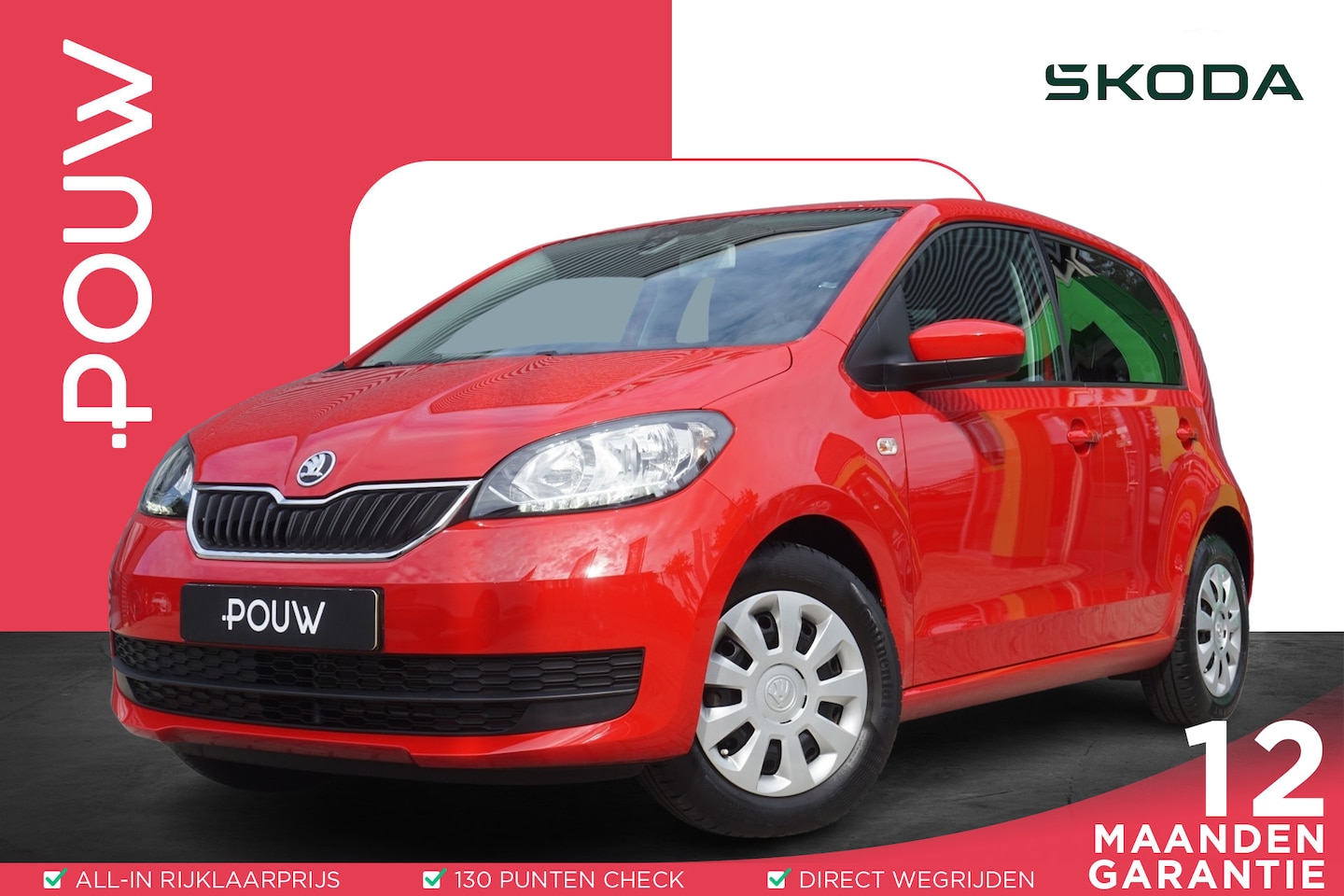 Skoda Citigo - 1.0 60pk Ambition | Airco | Automatische Verlichting | Cruise Control - AutoWereld.nl
