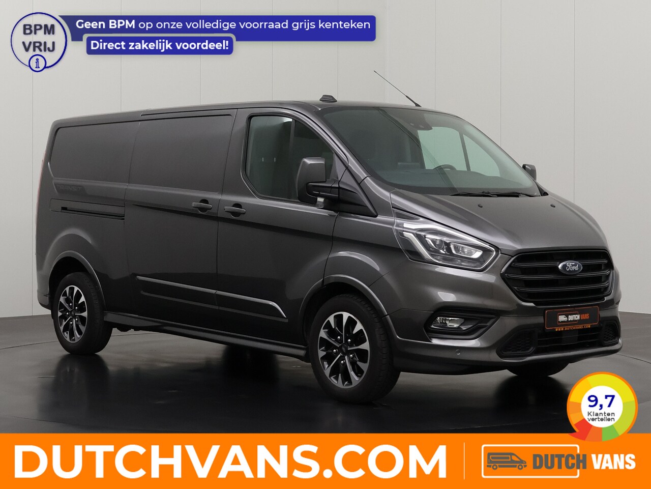 Ford Transit Custom - 2.0TDCi Automaat Lang Sport | Leder | Navigatie | Camera | 3-Persoons | Airco | Cruise - AutoWereld.nl
