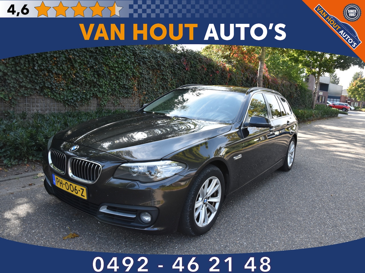 BMW 5-serie Touring - 520d Executive | PANORAMA DAK | LEDER | CAMERA | TREKHAAK - AutoWereld.nl
