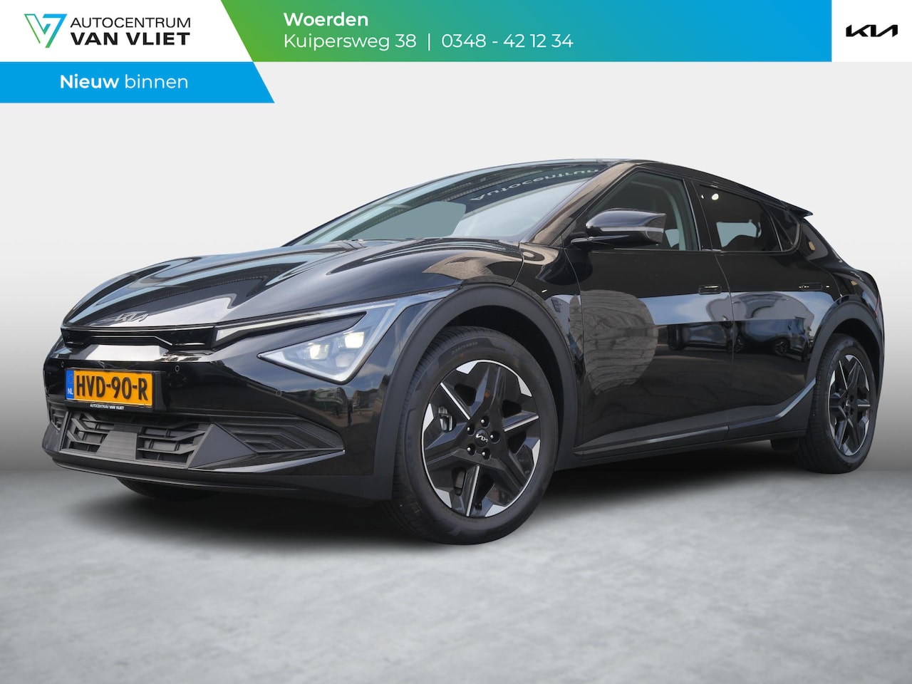 Kia EV6 - Black Edition 63 kWh | Navi | Clima | Carplay | 19'' LM l Aurora Black Pearl l 428 km Acti - AutoWereld.nl