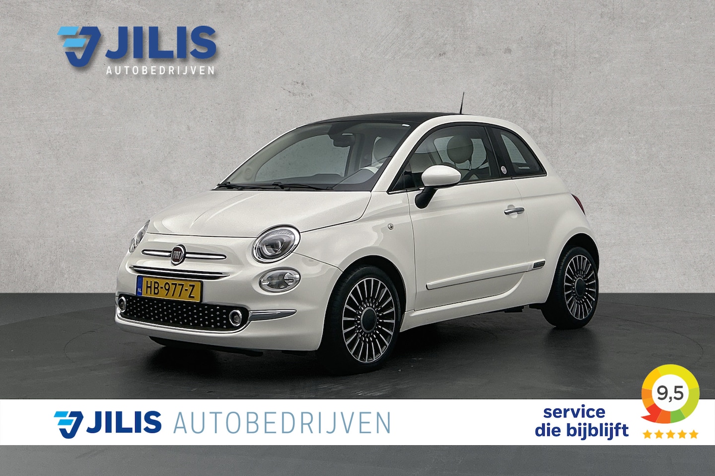 Fiat 500 - 0.9 TwinAir Turbo Lounge | Airco | Lichtmetalen velgen | Navigatie | Panoramadak | Parkeer - AutoWereld.nl