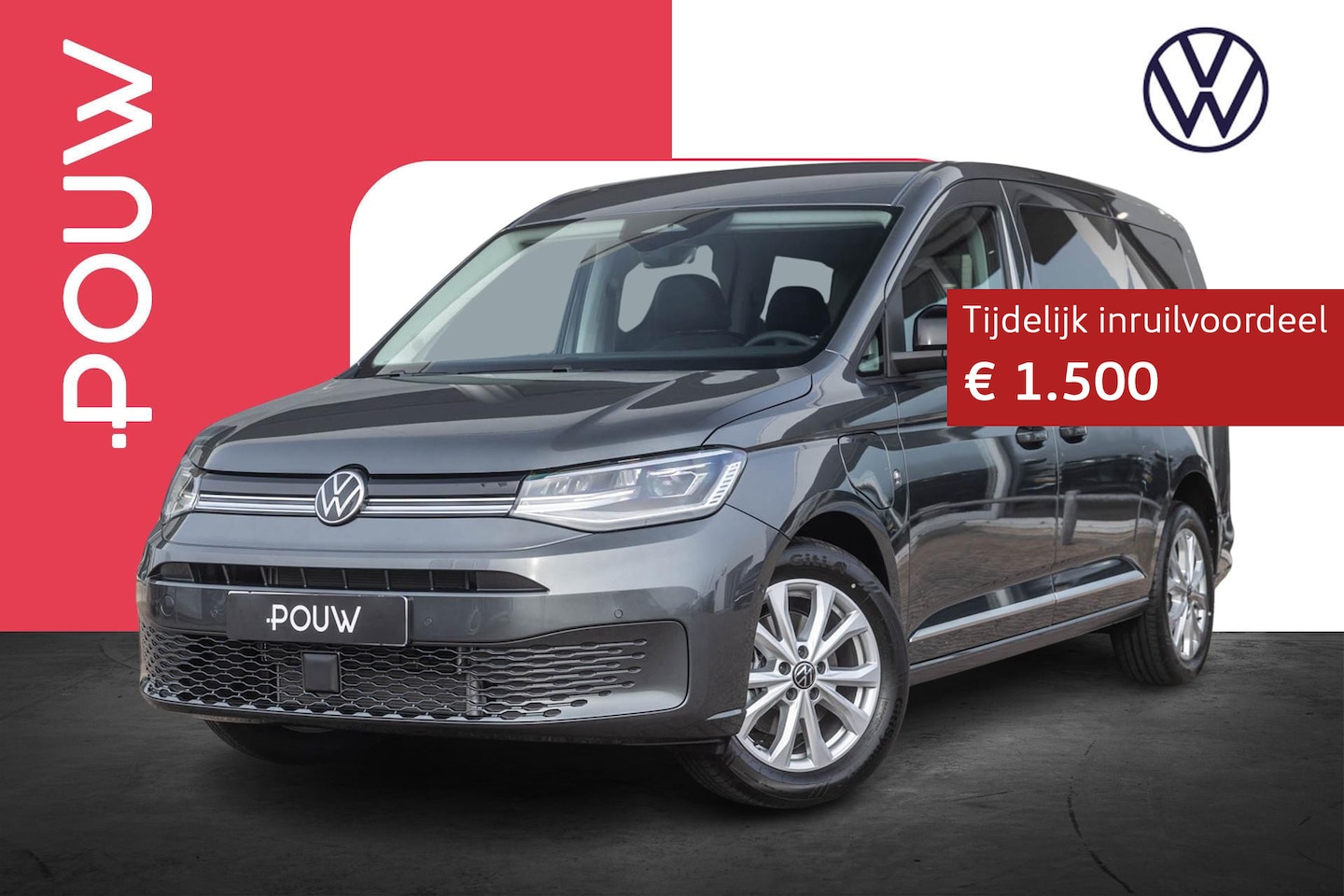 Volkswagen Caddy Maxi - Kombi 1.5 TSI 150pk Hybride Style | 17" Velgen | LED Pakket - AutoWereld.nl
